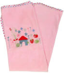 Wikids Plüss 2 rétegű takaró - Rózsaszín hímzett 70x90