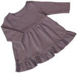 MROFI Pamut ruha hosszú ujjú - Padlizsán, hímzéssel - 68