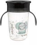AKUKU Csöpögésmentes 360° fokos itatópohár - "I Love my Daddy" fekete