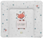 Babastar Puha Softy pelenkázólap 72x75cm - Cute Róka szívecskével - Levendula