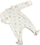 Wikids Hosszú ujjú cipzáros pamut rugi - Fehér/Kék/Bézs Nyuszi 50