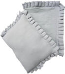 Vaganza Nyári muszlin bébi ágynemű szett fodros 70x90/30x40 - Szürke