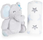 Cangaroo Plüss Babatakaró játékkal, díszdobozban 90x75cm - Kék Elefánt