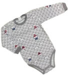 Mrofi Hosszú Ujjú Body - Szürke Jeges Macis - 86