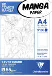 Quo Vadis Manga-Block für Storyboard A4 100 Blatt 55g, mit einfachem Raster
