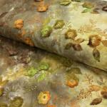  Pamutvászon TIE DYE EMBROIDERY Poppy design P