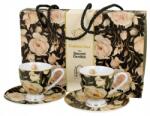 Duo Elegáns, talpas kávéscsésze szett, 2 darabos, rózsás porcelán (5902693947974)