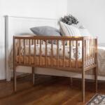 Woodies Safe Dreams Patut mic, co-sleeping din lemn, classic vintage cu saltea cocos spuma cocos 90 x 40 x 7 cm