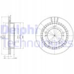 Delphi Féktárcsa szett, első, 2 db