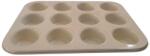  Forma briose 12 portii, rosu, invelis ceramic bej (713180)