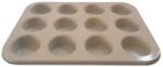  Forma briose 12 portii, auriu, invelis ceramic bej (713179)