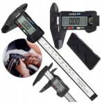 R2 Pontos LCD Digitális Tolómérő, 0-150mm, szénszál, mérési pontosság +/-0, 1mm (CARBONOWA ETUI MANUAL WARSZTATOWA DOKŁADNA)