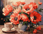 Ideyka Set pictura pe numere, cu sasiu, Buchet de maci, 40x50 cm (KHO3263)