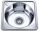 Inter Ceramic Кухненска мивка алпака ick 4040p - компактна, квадратна, с отвор за смесител (ick 4040p) Мивка за вграждане