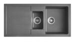 Inter Ceramic Гранитна мивка ICGS 8201 Gray - за монтаж върху плот (ICGS 8201 Gray) Мивка за вграждане