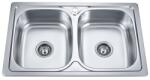 Inter Ceramic Кухненска мивка ick 8050 s - неръждаема алпака с две корита (ick 8050 s) Мивка за вграждане