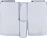 DualHardware UP üveg-üveg kiemelő zuhanypánt 180°, balos, 8 mm-es üveghez, fényes króm