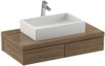 RAVAK SD Formy Masca lavoar baie cu blat si doua sertare 120x55 cm, maro (nuc) (x000001037)