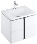 RAVAK Balance Masca lavoar baie 50x47xH50 cm, cu 2 sertare, alb/gri (X000001365)