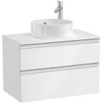 Roca The Gap Masca lavoar baie cu blat si 2 sertare 80x46 cm, alb lucios (A851501806)