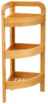 Brius Etajera colt bambou 3 rafturi bambus natural, 23x23x61 cm, design compact, bej (JJ-540724234)