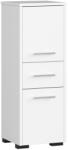 Brius Dulap baie pal tip coloana 2 usi si sertar, 30x30x85 cm, design luminos, alb (AK-52851818)