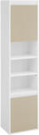 Brius Dulap baie montare podea perete 7 compartimente mdf, 30x40x160 cm, design modern, alb bej (EZ-BBK762N01)
