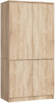 Brius Dulap pal 4 usi rafturi si bara umerase, 90x51x180 cm, design natural, stejar sonoma (AK-12218921-3/3)