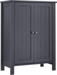 Brius Dulap baie picioare 2 rafturi reglabile mdf compact, 30x60x80 cm, design elegant, gri (EZ-BCB60GY)