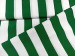 Tepastex Napernyővászon zöld-fehér csíkos 160 cm széles