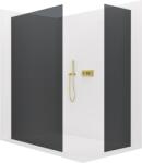 Cerano - Walk-in Crystal TL/P zuhanyfal - 8 mm - merevítő nélküli rendszer - szálcsiszolt arany, grafitüveg - 120x120x200 cm