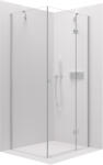 Cerano - Zuhanykabin Marino B/J - 6 mm - króm, átlátszó üveg - 90x90x190 cm - zsanéros