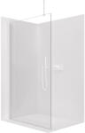 Cerano - Zuhanykabin Onyx Top Round B/J - 8 mm - kerek tartó - matt fehér, átlátszó üveg - 100x200 cm
