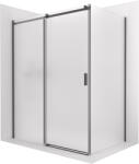 Cerano - Santoro zuhanykabin - bal - 6 mm - matt fekete, matt üveg - 120x90 cm - tolóajtó