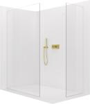 Cerano - Walk-in Crystal TL/P zuhanyfal - 8 mm - merevítő nélküli rendszer - szálcsiszolt arany, átlátszó üveg - 120x60x200 cm