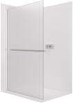 Cerano - Walk-in kristály zuhanyfal bal/jobb - 8 mm + törölközőtartó polc/betét - merevítő nélküli rendszer - króm, matt üveg - 80x200 cm