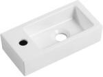 Cerano - Roberto kerámia mosdó, fali, bal oldali - fényes fehér - 37, 7x18, 5 cm
