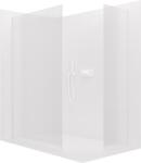 Cerano - Walk-in Crystal TL/P zuhanyfal - 8 mm - merevítő nélküli rendszer - matt fehér, rovátkolt üveg - 100x70x200 cm