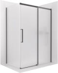 Cerano - Lantono zuhanykabin - jobbos - 8 mm - Soft-Close - matt fekete, tejüveg - 150x90 cm - tolóajtó