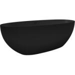 Cerano - Öntött márványból készült szabadon álló kád Antonia - matt fekete - 170x75cm