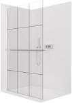 Cerano - Walk-in Crystal bal/jobb zuhanykabin - 8 mm + törölközőtartó polc/polc - merevítő nélküli rendszer - króm, ipari üveg - 160x200 cm