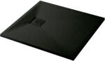 Cerano - Pablo négyzet alakú zuhanytálca - SMC/ásványi kompozit - strukturált matt fekete - 70x70x3 cm