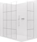 Cerano - Walk-in Crystal TL/P zuhanyfal - 8 mm - merevítő nélküli rendszer - króm, ipari üveg - 160x90x200 cm