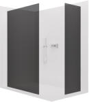Cerano - Walk-in Crystal TL/P zuhanyfal - 8 mm - merevítő nélküli rendszer - króm, grafitüveg - 150x140x200 cm