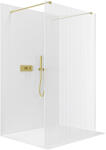 Cerano - Zuhanykabin Onyx Duo bal/jobb - 8 mm - négyzet alakú tartó - arany, rovátkolt üveg - 90x200 cm
