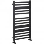 Cerano - Enrico fürdőszobai radiátor - oldalsó csatlakozás - 272W - matt fekete - 660x550 mm