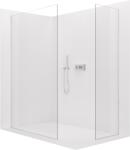 Cerano - Walk-in Crystal TL/P zuhanyfal - 8 mm - merevítő nélküli rendszer - króm, átlátszó üveg - 130x70x200 cm