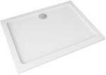 Cerano - Téglalap alakú zuhanytálca Piato - öntött márvány - fehér fényes felület - 110x80x3 cm (CER-476963)