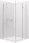Cerano - Zuhanykabin Marino Duo B/J - 6 mm - króm, átlátszó üveg - 100x100x190 cm - zsanéros