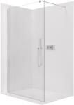 Cerano - Zuhanykabin Onyx kerek bal/jobb - 10 mm - kerek tartó - króm, átlátszó üveg - 110x200 cm